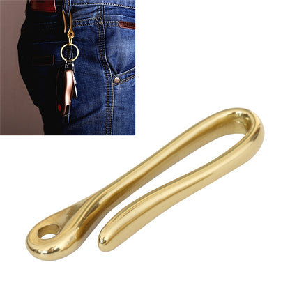 Retro ทองเหลือง Key CHAIN แหวนเข็มขัด U Hook กระเป๋าสตางค์ปลา Hook, 6cm with Copper Rin, 6cm without Copper Rin