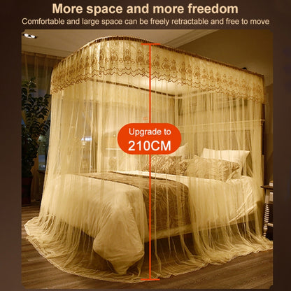 มุ้งกันยุงสามประตูแบบรางเลื่อนรูปตัวยู, 120x200 cm, 150x200 cm, 180x200 cm, 180x220 cm, 200x220 cm