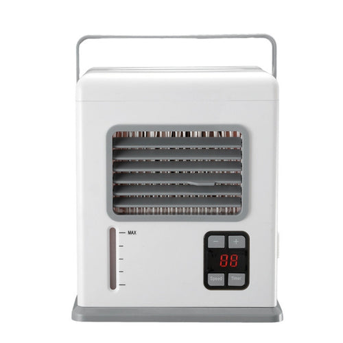 เดสก์ท็อป Air Cooler แบตเตอรี่ Plug-in เครื่องปรับอากาศแบบใช้คู่จอแสดงผลดิจิตอลอัจฉริยะ Mini Air Cooler