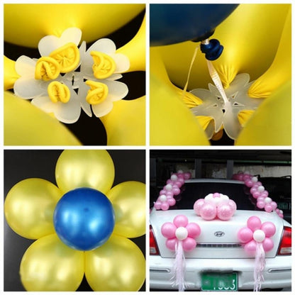 50 ชิ้นบอลลูนดอกไม้อุปกรณ์ตกแต่งพลัมคลิปปฏิบัติวันเกิดงานแต่งงานบอลลูนพลาสติกคลิป, 50 PCS Flower Balloons