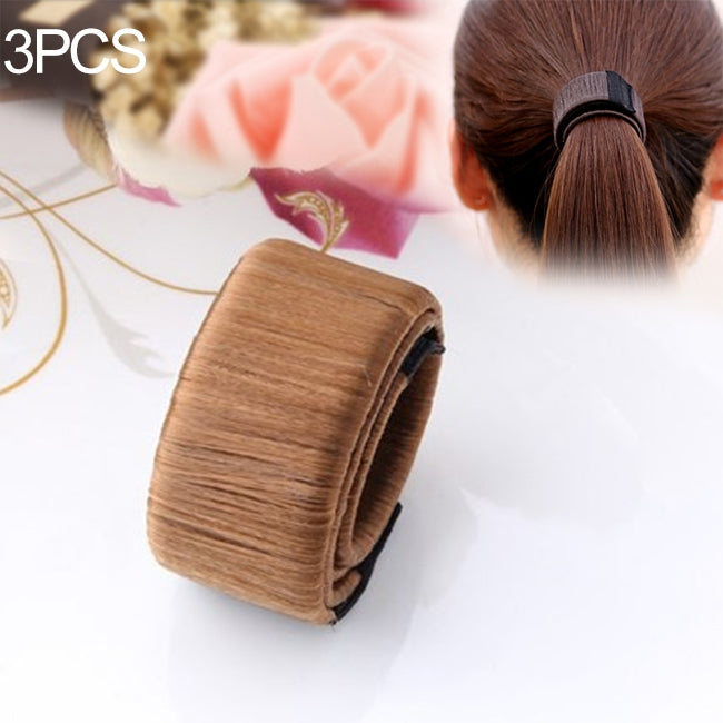 3PCS Magic Bun ผู้หญิงวิกผมสังเคราะห์ Headwear Donuts Bud Ball Twist Magic DIY Bun Maker เครื่องมือ