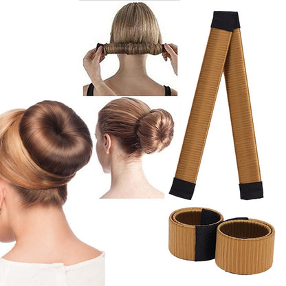 3PCS Magic Bun ผู้หญิงวิกผมสังเคราะห์ Headwear Donuts Bud Ball Twist Magic DIY Bun Maker เครื่องมือ