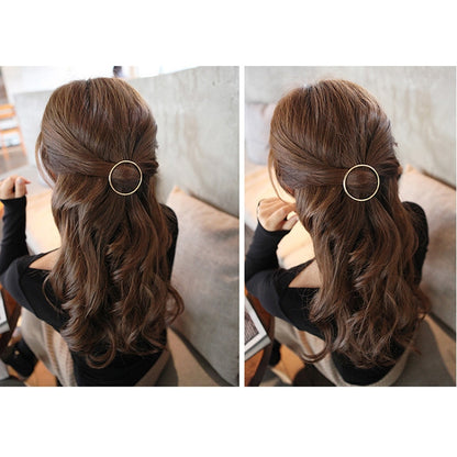 3 PCS ใหม่ Hairpins สามเหลี่ยม Moon Hair Pin เครื่องประดับ Clover รอบคลิปผมสำหรับผู้หญิง Barrettes อุปกรณ์เสริม Bijoux De tete