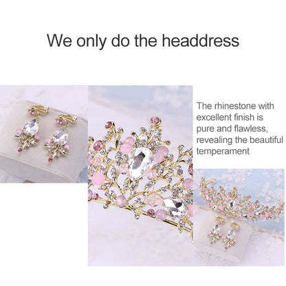 หรูหราสีชมพูทองเพิร์ลมงกุฎเจ้าสาว Handmade Tiara เจ้าสาวแถบคาดศีรษะคริสตัลงานแต่งงานมงกุฎ Queen Crown แต่งงานอุปกรณ์เสริมผม, Pearl Crown Pink, Pearl Crown Gold, Pearl Crown White