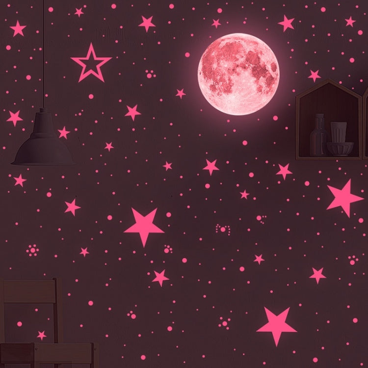 3 ชิ้น AFG33003 ของตกแต่งบ้านสติกเกอร์พีวีซีดาวส่องสว่างดวงจันทร์, 30cm Pink Moon, 20cm Pink Moon, 10cm Pink Moon, 30cm Blue Moon, 20cm Blue Moon, 30cm Green Moon, 20cm Green Moon, 12cm Green Moon