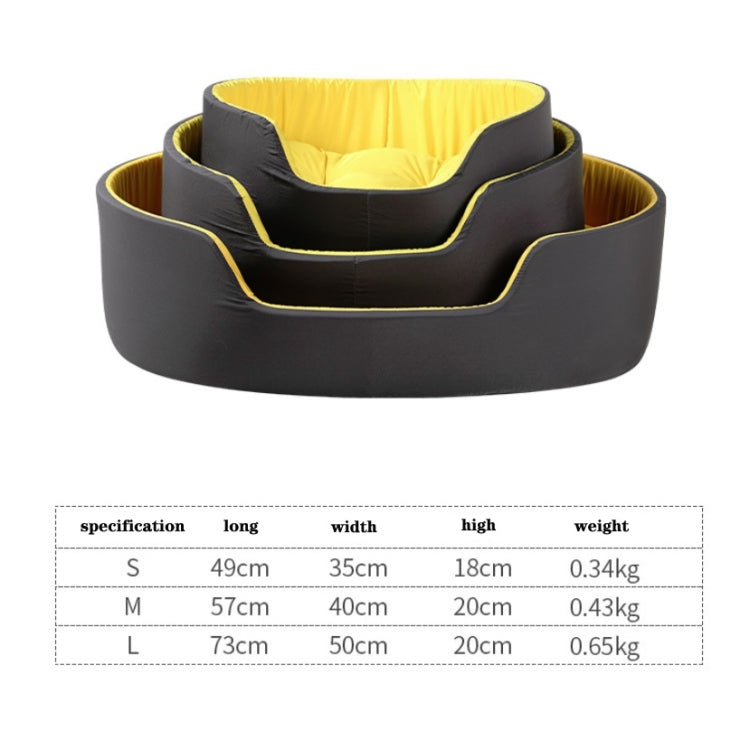 รังสัตว์เลี้ยงที่สะดวกสบายซักได้สองสีพร้อมเบาะ, M 57x40x20cm