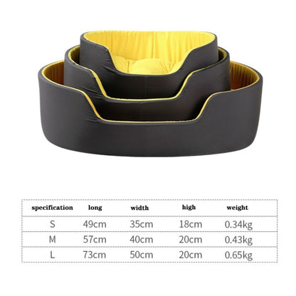 รังสัตว์เลี้ยงที่สะดวกสบายซักได้สองสีพร้อมเบาะ, M 57x40x20cm