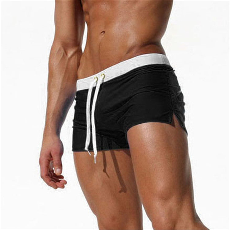 กางเกงขาสั้นทรงแบน Back Pocket กางเกงว่ายน้ำชายหาดฤดูร้อนสำหรับผู้ชาย, S, M, L, XL, XXL