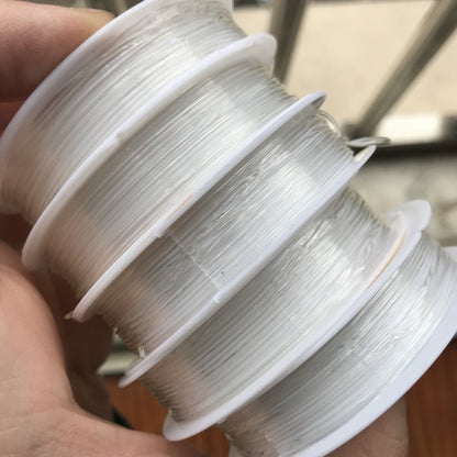 5 ชิ้นสายตกปลาสายยืดหยุ่น DIY เครื่องประดับทำด้วยมืออุปกรณ์เสริมวัสดุลูกปัดลูกปัดเชือกลวด, 0.5mm, 0.6mm, 0.7mm, 1mm, 0.8mm
