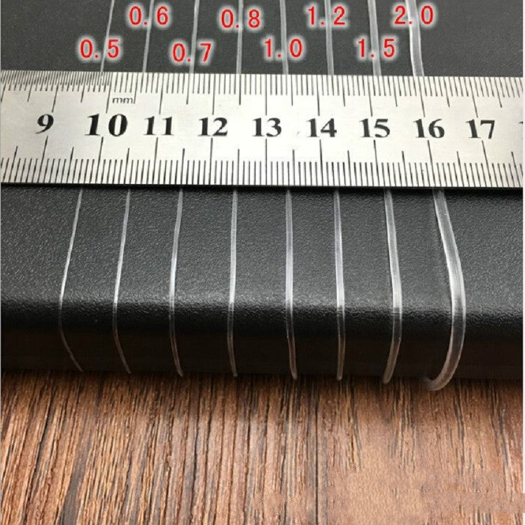 5 ชิ้นสายตกปลาสายยืดหยุ่น DIY เครื่องประดับทำด้วยมืออุปกรณ์เสริมวัสดุลูกปัดลูกปัดเชือกลวด, 0.5mm, 0.6mm, 0.7mm, 1mm, 0.8mm