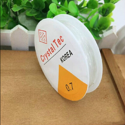 5 ชิ้นสายตกปลาสายยืดหยุ่น DIY เครื่องประดับทำด้วยมืออุปกรณ์เสริมวัสดุลูกปัดลูกปัดเชือกลวด, 0.5mm, 0.6mm, 0.7mm, 1mm, 0.8mm