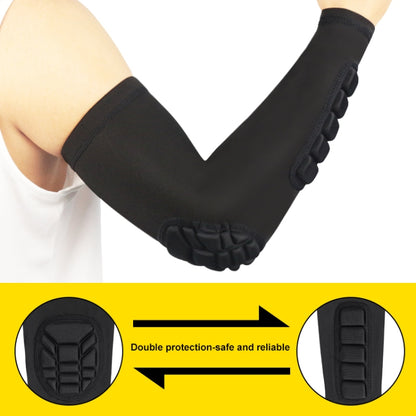 แขนบาสเกตบอล Cellular Anti-collision Anti-SLIP การบีบอัดข้อศอกอุปกรณ์ป้องกัน, L, M, XL