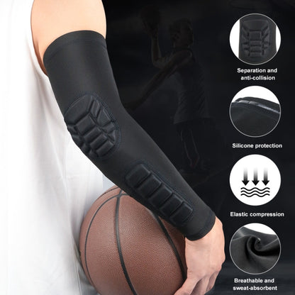 แขนบาสเกตบอล Cellular Anti-collision Anti-SLIP การบีบอัดข้อศอกอุปกรณ์ป้องกัน, L, M, XL