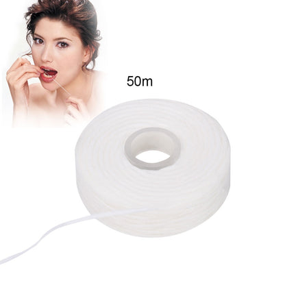 2 PCS 50m ทันตกรรม Flosser สุขอนามัยช่องปากทำความสะอาดฟัน Wax Mint รส Spool ไม้จิ้มฟันฟัน Flosser