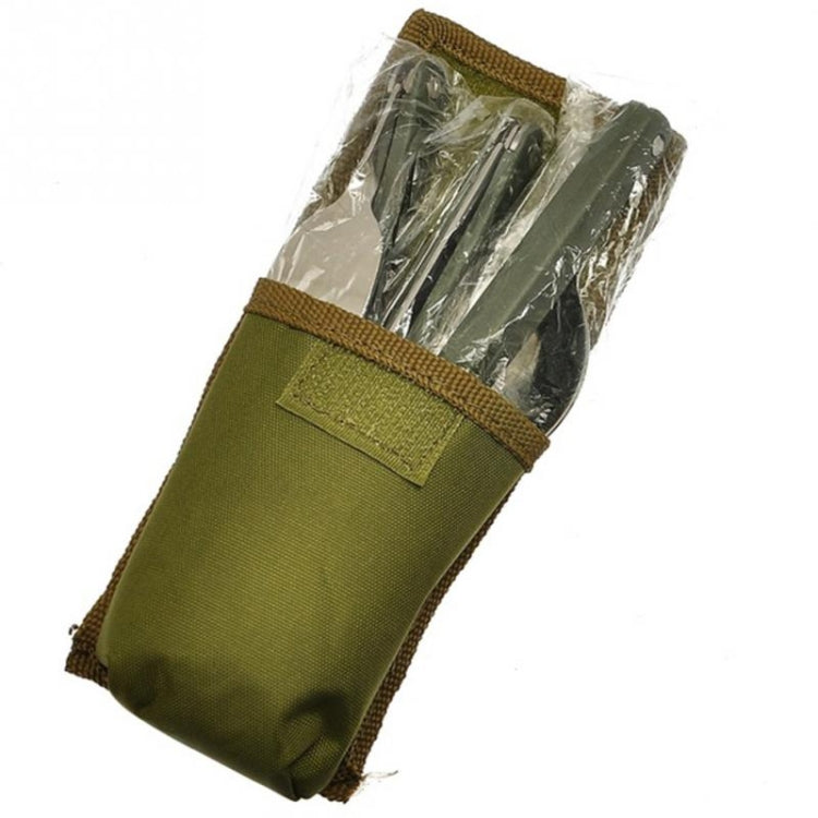 แบบพกพา Mini Tableware ชุดเครื่องมือกลางแจ้งชุดช้อนส้อมพับพร้อมช้อนส้อมมีดสำหรับ Camping Picnic สแตนเลส