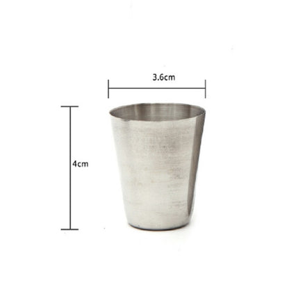 4 in 1 Outdoor Mini ถ้วยสแตนเลสเดินป่าตั้งแคมป์ท่องเที่ยวแบบพกพาถ้วยน้ำดื่มชุดถ้วยหนัง, 30ML