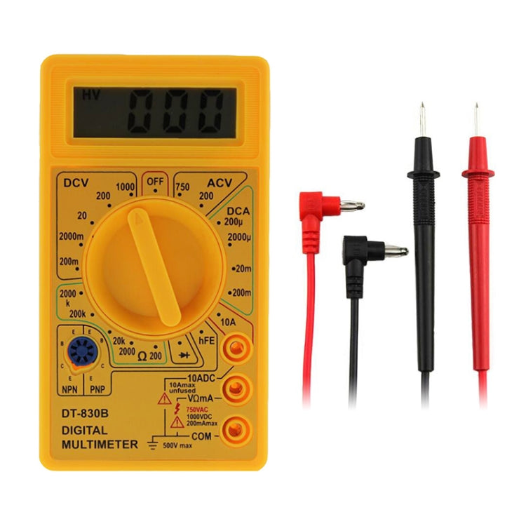 DT-830B มัลติมิเตอร์แบบดิจิตอลแบบใช้มือถือ Ammeter โวลต์มิเตอร์ดิจิตอลจอแสดงผล Universal Tester Meter