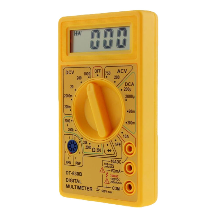 DT-830B มัลติมิเตอร์แบบดิจิตอลแบบใช้มือถือ Ammeter โวลต์มิเตอร์ดิจิตอลจอแสดงผล Universal Tester Meter