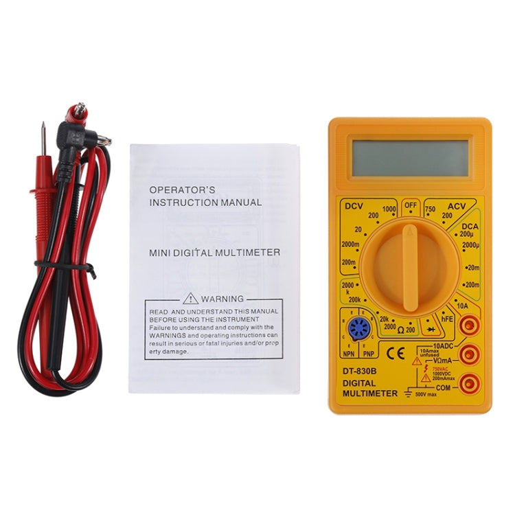 DT-830B มัลติมิเตอร์แบบดิจิตอลแบบใช้มือถือ Ammeter โวลต์มิเตอร์ดิจิตอลจอแสดงผล Universal Tester Meter
