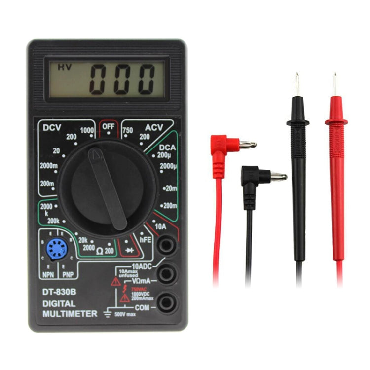 DT-830B มัลติมิเตอร์แบบดิจิตอลแบบใช้มือถือ Ammeter โวลต์มิเตอร์ดิจิตอลจอแสดงผล Universal Tester Meter