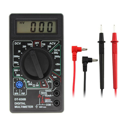 DT-830B มัลติมิเตอร์แบบดิจิตอลแบบใช้มือถือ Ammeter โวลต์มิเตอร์ดิจิตอลจอแสดงผล Universal Tester Meter