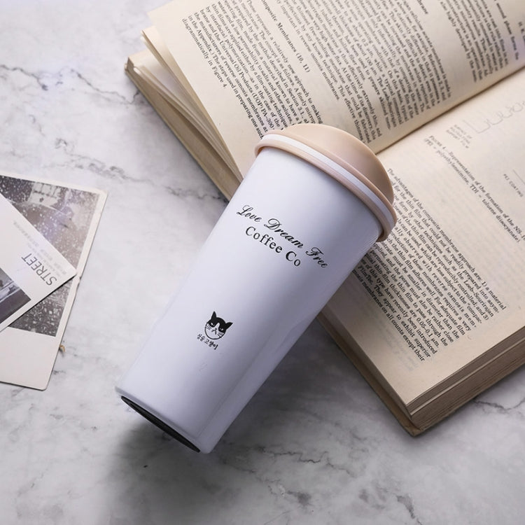 500ML สแตนเลสแบบพกพาของขวัญสร้างสรรค์ถ้วยกาแฟสำนักงานสูญญากาศ THERMOS MUG
