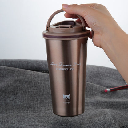 500ML สแตนเลสแบบพกพาของขวัญสร้างสรรค์ถ้วยกาแฟสำนักงานสูญญากาศ THERMOS MUG