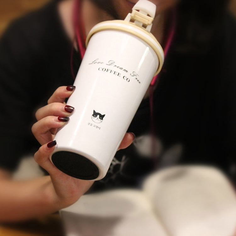 500ML สแตนเลสแบบพกพาของขวัญสร้างสรรค์ถ้วยกาแฟสำนักงานสูญญากาศ THERMOS MUG