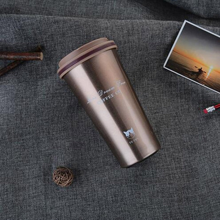 500ML สแตนเลสแบบพกพาของขวัญสร้างสรรค์ถ้วยกาแฟสำนักงานสูญญากาศ THERMOS MUG