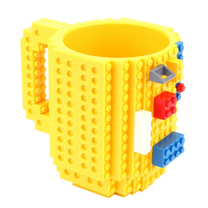 การออกแบบบล็อกตัวต่อแก้วกาแฟสร้างสรรค์ถ้วยกาแฟ Build-on Brick ที่วางน้ำดื่ม, 301-400ml