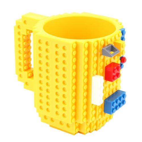 การออกแบบบล็อกตัวต่อแก้วกาแฟสร้างสรรค์ถ้วยกาแฟ Build-on Brick ที่วางน้ำดื่ม, 301-400ml
