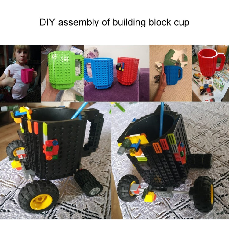 การออกแบบบล็อกตัวต่อแก้วกาแฟสร้างสรรค์ถ้วยกาแฟ Build-on Brick ที่วางน้ำดื่ม, 301-400ml