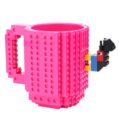 การออกแบบบล็อกตัวต่อแก้วกาแฟสร้างสรรค์ถ้วยกาแฟ Build-on Brick ที่วางน้ำดื่ม, 301-400ml