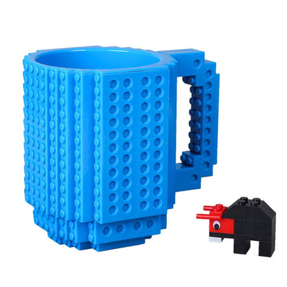 การออกแบบบล็อกตัวต่อแก้วกาแฟสร้างสรรค์ถ้วยกาแฟ Build-on Brick ที่วางน้ำดื่ม, 301-400ml