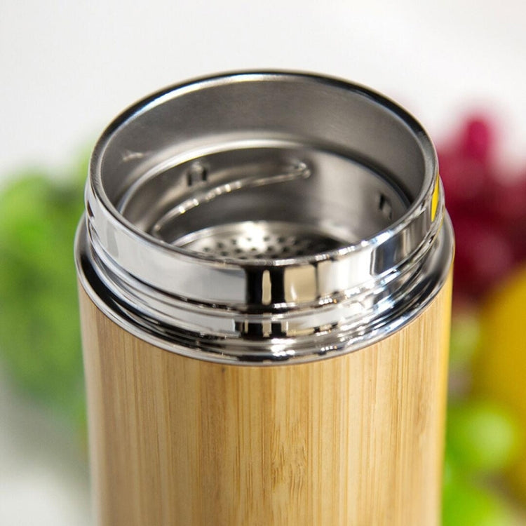 กระติกน้ำร้อนไม้ไผ่สร้างสรรค์ กระติกน้ำสแตนเลส, 450ml  Stainless Steel