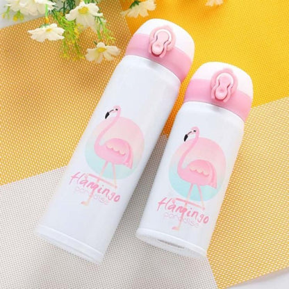 รูปแบบนกฟลามิงโกกำยำกระติกแก้วเดินทางสแตนเลสกระติกน้ำร้อนถ้วย, 350ml