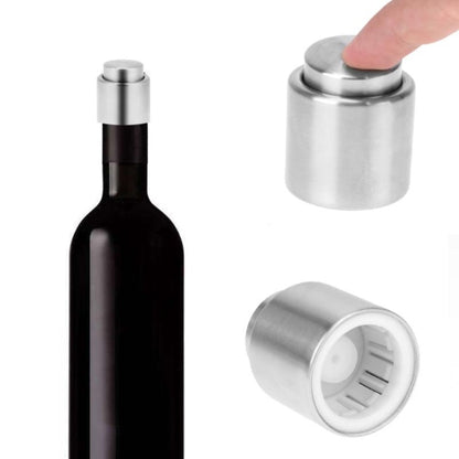 Push สแตนเลสสตีลไวน์แดง Stopper แชมเปญ Stopper, Red Wine Stopper, Wordless Wine Stopper, Champagne Stopper, Wordless Champagne Stopper