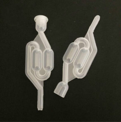 ซีลน้ำไอเสียทางเดียว Home Brew การหมักไวน์ Airlock Brewing พลาสติกปิดผนึก Air Lock เช็ควาล์ว วาล์วปิดผนึกน้ำ, Uncovered plain check valve, Common check valve with cover