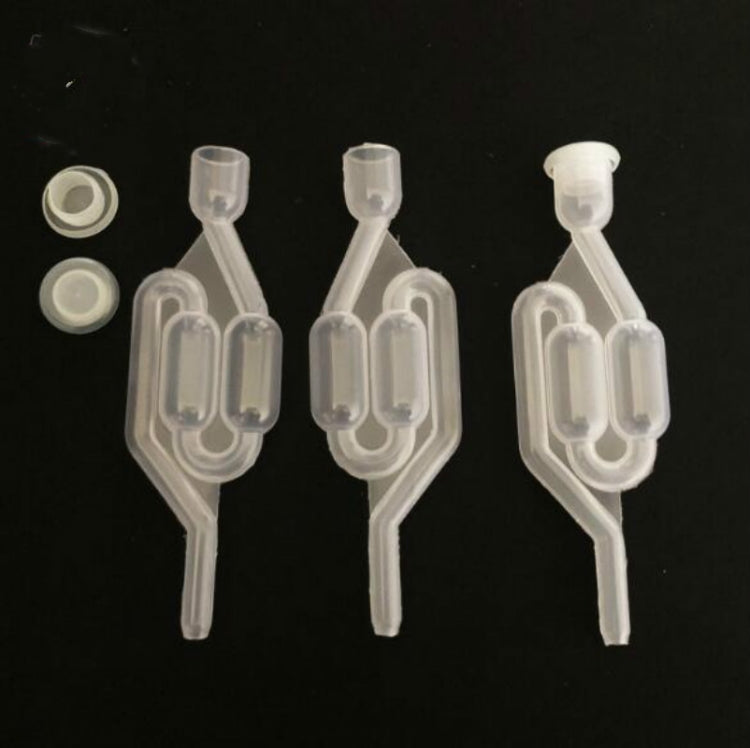 ซีลน้ำไอเสียทางเดียว Home Brew การหมักไวน์ Airlock Brewing พลาสติกปิดผนึก Air Lock เช็ควาล์ว วาล์วปิดผนึกน้ำ, Uncovered plain check valve, Common check valve with cover