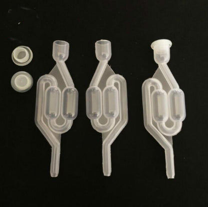 ซีลน้ำไอเสียทางเดียว Home Brew การหมักไวน์ Airlock Brewing พลาสติกปิดผนึก Air Lock เช็ควาล์ว วาล์วปิดผนึกน้ำ, Uncovered plain check valve, Common check valve with cover