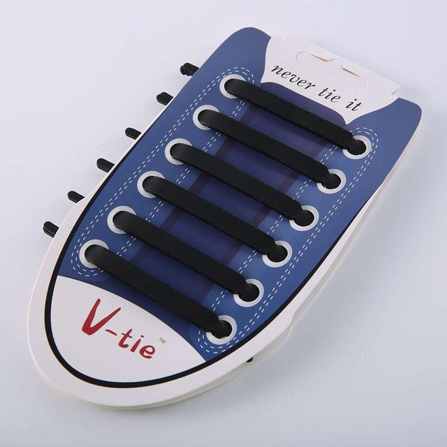 12 ชิ้น/เซ็ต Creative Unisex ผู้หญิงผู้ชายกีฬาวิ่งไม่มี Tie Shoelaces ซิลิโคนยืดหยุ่นรองเท้าลูกไม้สำหรับรองเท้าผ้าใบทั้งหมด