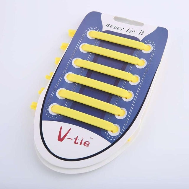 12 ชิ้น/เซ็ต Creative Unisex ผู้หญิงผู้ชายกีฬาวิ่งไม่มี Tie Shoelaces ซิลิโคนยืดหยุ่นรองเท้าลูกไม้สำหรับรองเท้าผ้าใบทั้งหมด