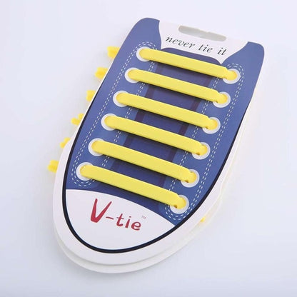 12 ชิ้น/เซ็ต Creative Unisex ผู้หญิงผู้ชายกีฬาวิ่งไม่มี Tie Shoelaces ซิลิโคนยืดหยุ่นรองเท้าลูกไม้สำหรับรองเท้าผ้าใบทั้งหมด
