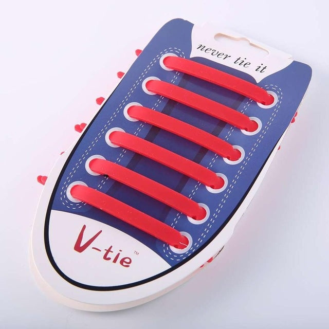 12 ชิ้น/เซ็ต Creative Unisex ผู้หญิงผู้ชายกีฬาวิ่งไม่มี Tie Shoelaces ซิลิโคนยืดหยุ่นรองเท้าลูกไม้สำหรับรองเท้าผ้าใบทั้งหมด