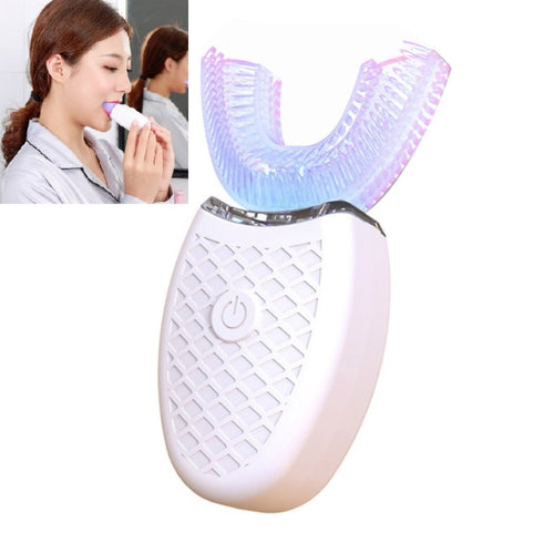 แปรงสีฟันไฟฟ้าฟอกสีฟันรูปตัวยูขี้เกียจ