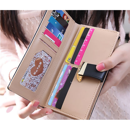 Long Gold Hollow Leaves กระเป๋าสตางค์ใส่เหรียญสำหรับผู้หญิง