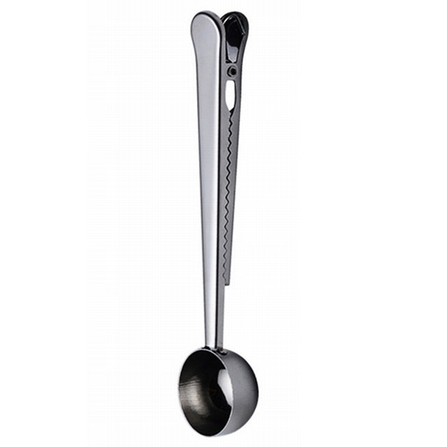 5PCS มัลติฟังก์ชั่ครัวตักกาแฟพร้อมคลิปสแตนเลสสตีลชากาแฟวัดถ้วยกาแฟ Scoop, Coffee Scoop(Silver), Coffee Scoop(Gold), Coffee Scoop(Black), Coffee Scoop(Rose Gold)
