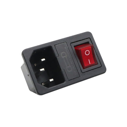 10 ชิ้น AC-01 ปลั๊กไฟสามพินพร้อมซ็อกเก็ตสวิตช์ความปลอดภัย, 10 PCS AC-01