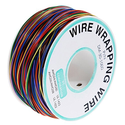 8 สี 30AWG ลวดทองแดงกระป๋องฉนวน PVC แข็งลวดห่อ, 8 Colors 30AWG