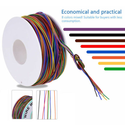 8 สี 30AWG ลวดทองแดงกระป๋องฉนวน PVC แข็งลวดห่อ, 8 Colors 30AWG